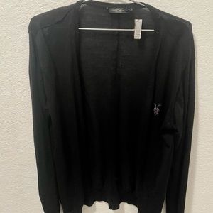 Black All Saints Merino Wool Cardigan large